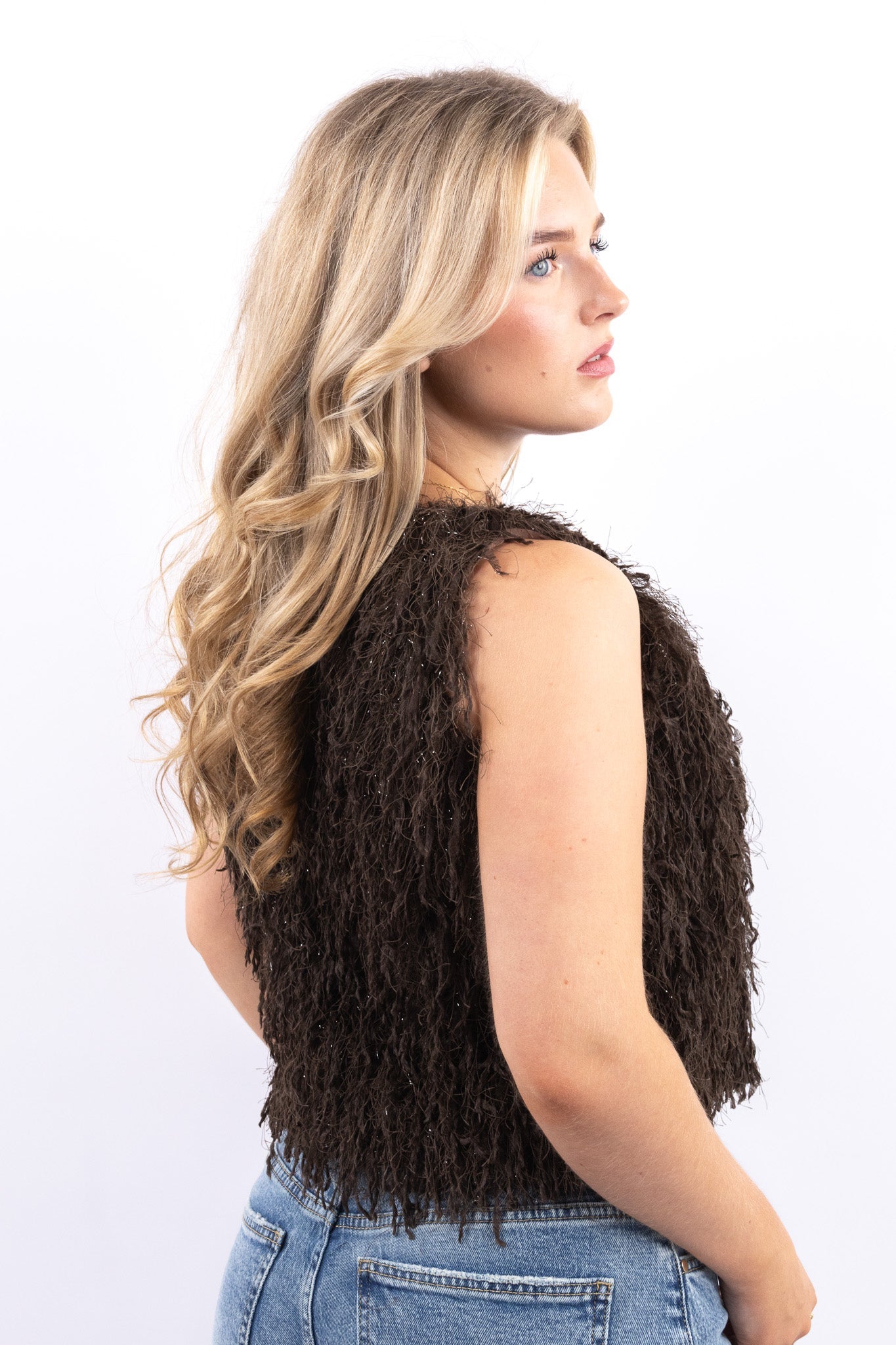 Fluffy Sleeveless Top