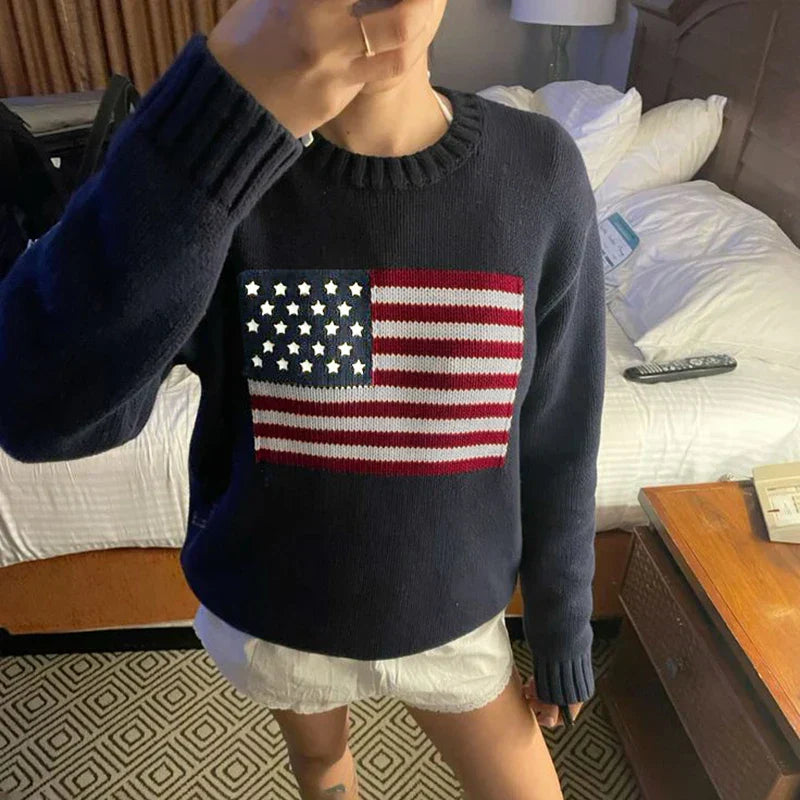 American Flag Sweater