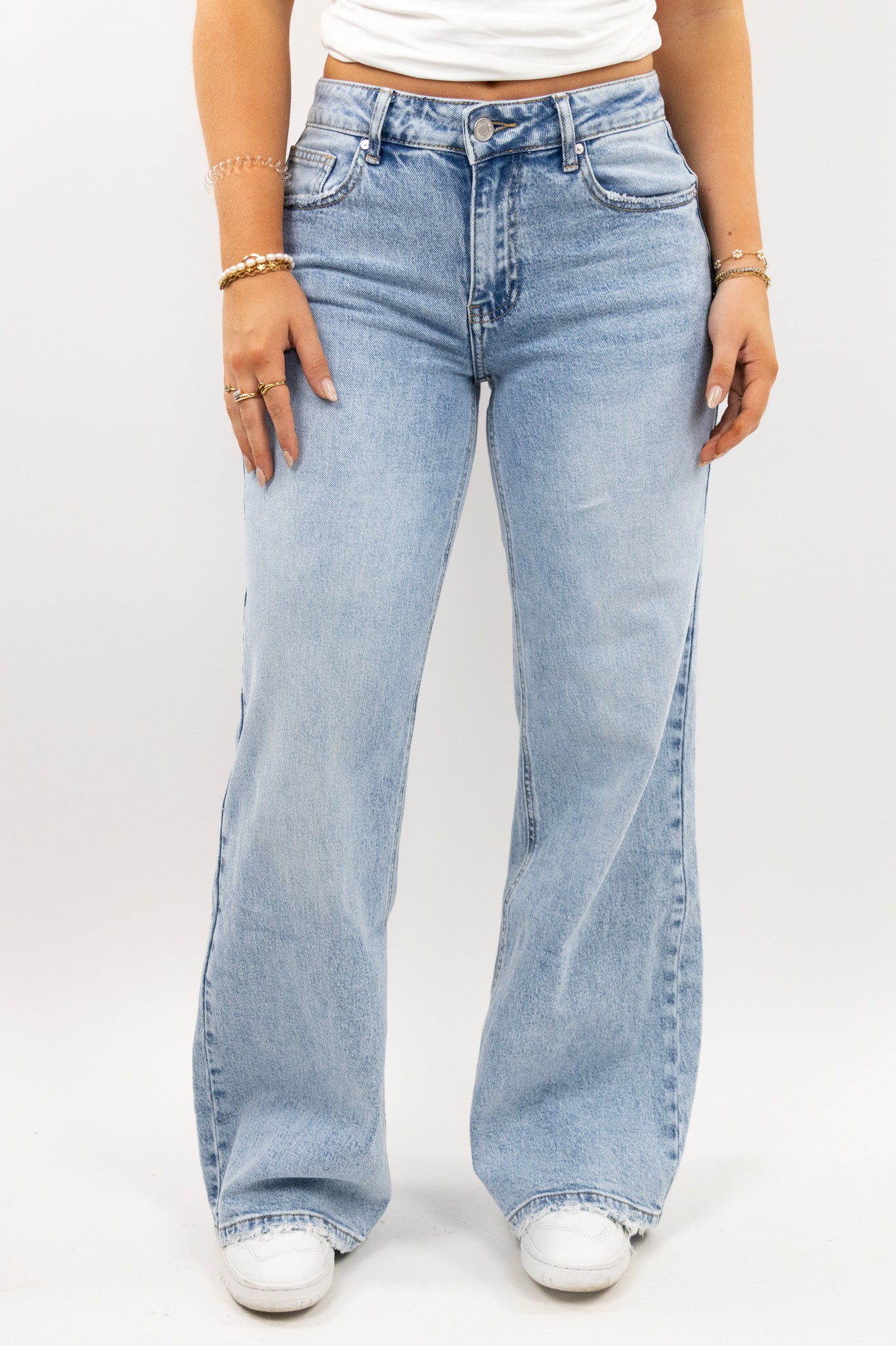 Sculpt Side Wide Leg Jeans - Stretch