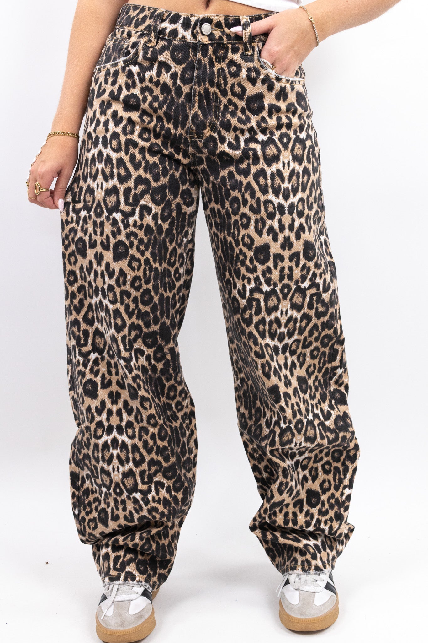 Leopard Balloon Jeans